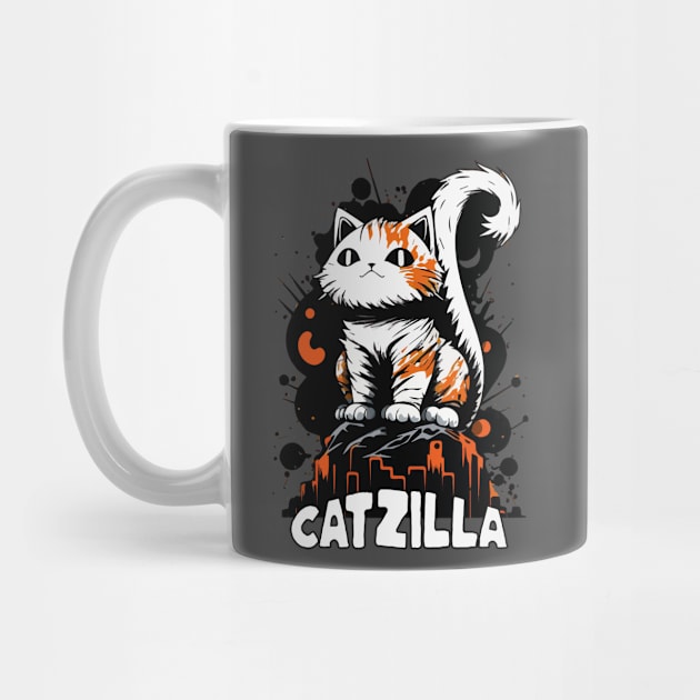 Cute CATZILLA King of the Felines by Creaticurio